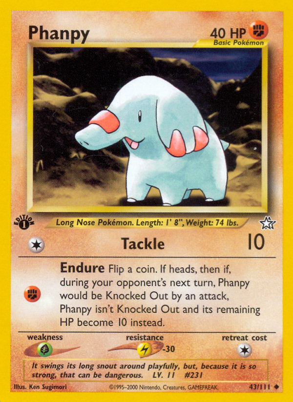 Phanpy (43/111) [Neo Genesis 1st Edition] | Silver Goblin