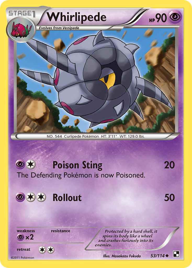 Whirlipede (53/114) [Black & White: Base Set] | Silver Goblin