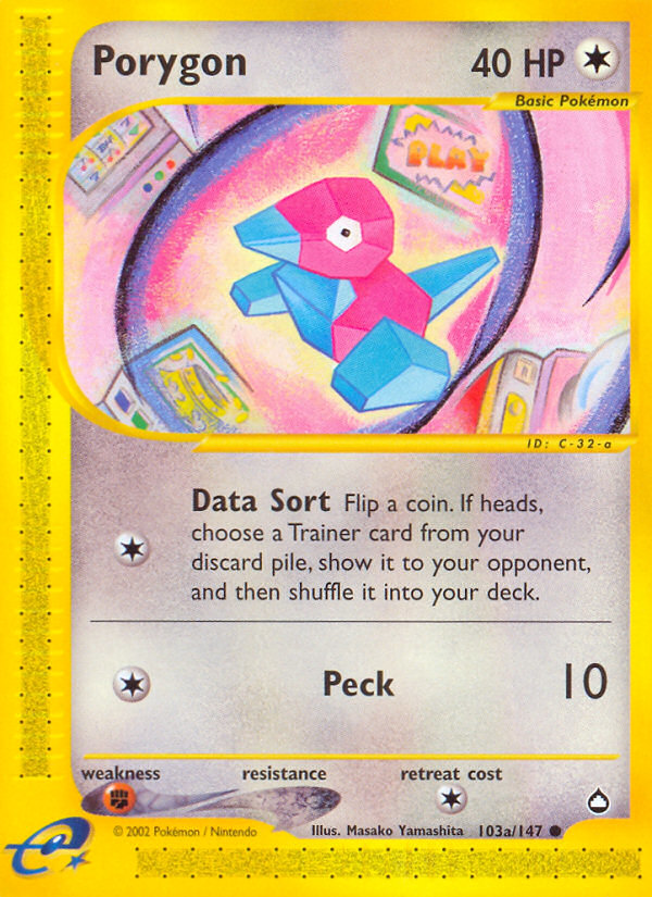 Porygon (103a/147) [Aquapolis] | Silver Goblin