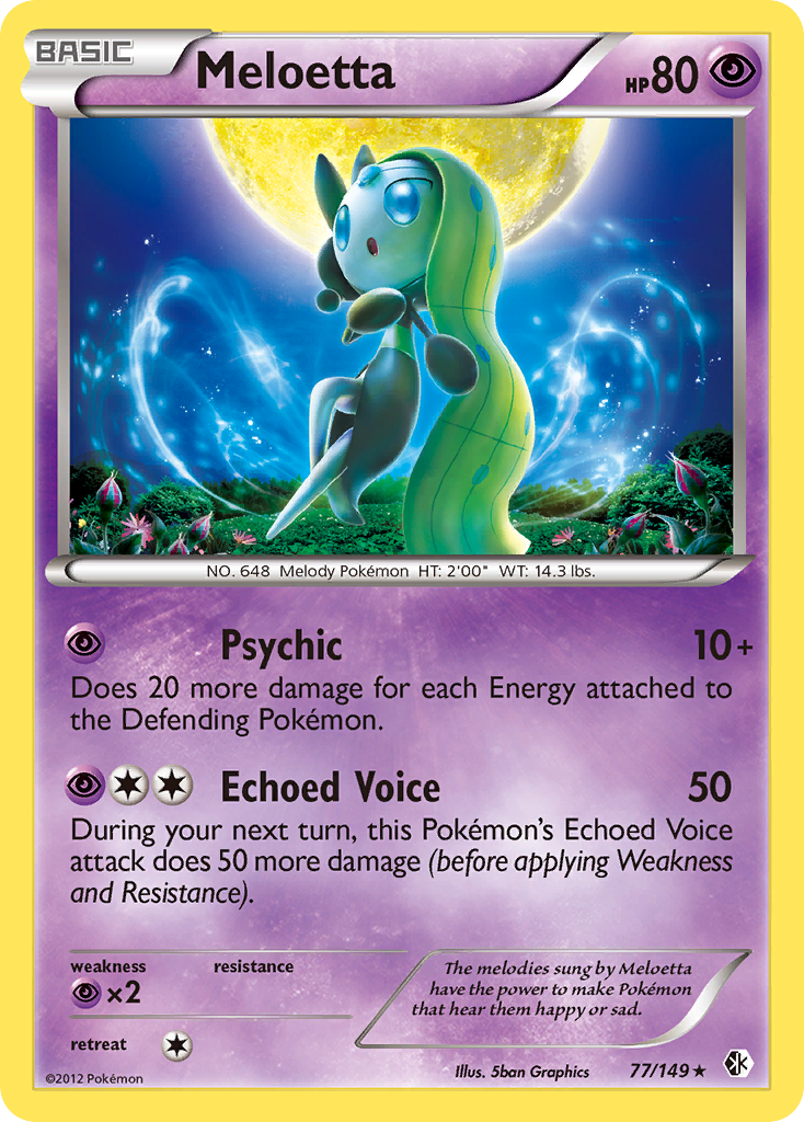 Meloetta (77/149) (Theme Deck Exclusive) [Black & White: Boundaries Crossed] | Silver Goblin