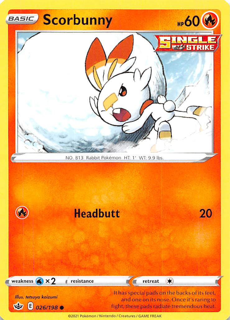 Scorbunny (026/198) [Sword & Shield: Chilling Reign] | Silver Goblin