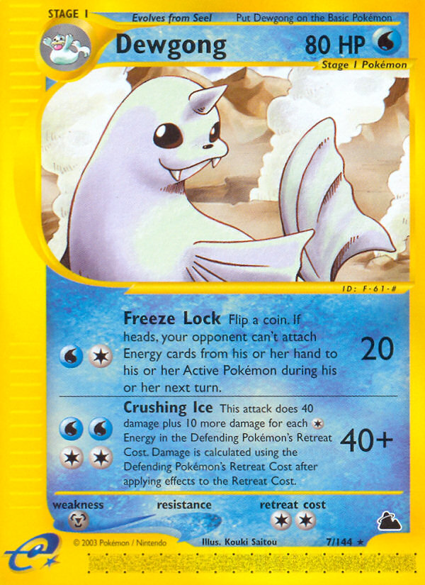 Dewgong (7/144) [Skyridge] | Silver Goblin