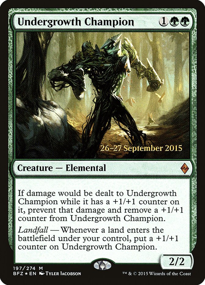 Undergrowth Champion [Battle for Zendikar Prerelease Promos] | Silver Goblin