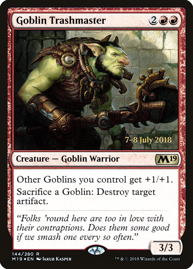 Goblin Trashmaster [Core Set 2019 Prerelease Promos] | Silver Goblin