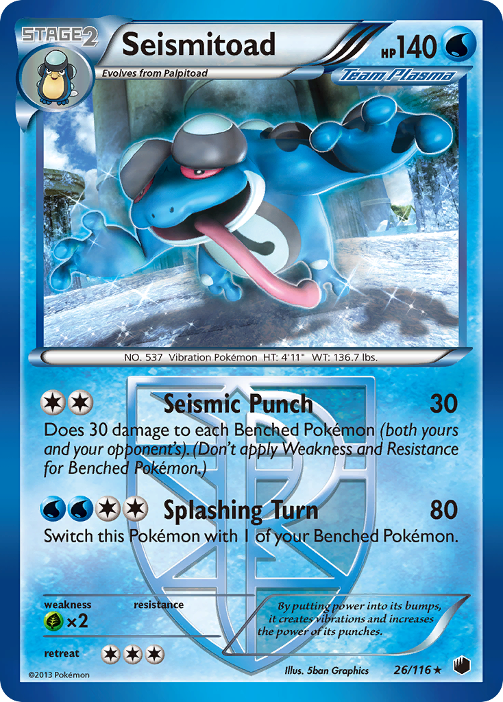 Seismitoad (26/116) [Black & White: Plasma Freeze] | Silver Goblin