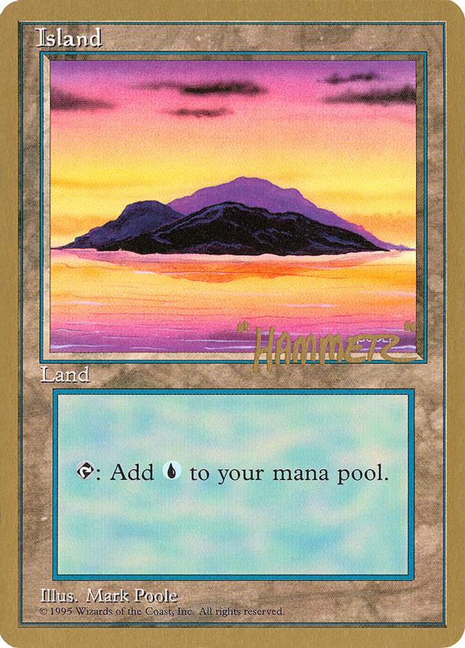 Island (shr368) (Shawn "Hammer" Regnier) [Pro Tour Collector Set] | Silver Goblin