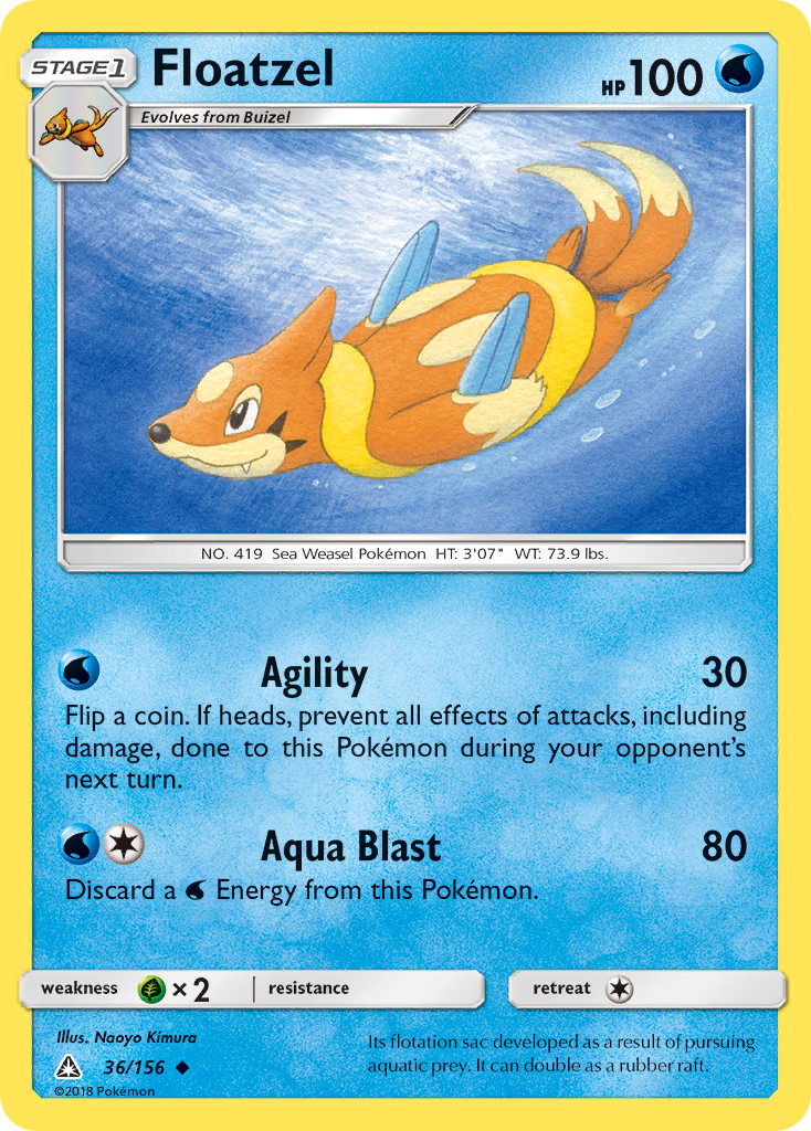 Floatzel (36/156) [Sun & Moon: Ultra Prism] | Silver Goblin