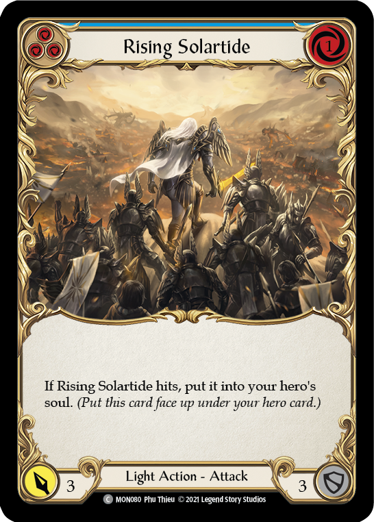 Rising Solartide (Blue) [MON080] (Monarch)  1st Edition Normal | Silver Goblin