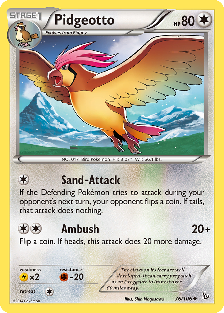 Pidgeotto (76/106) [XY: Flashfire] | Silver Goblin