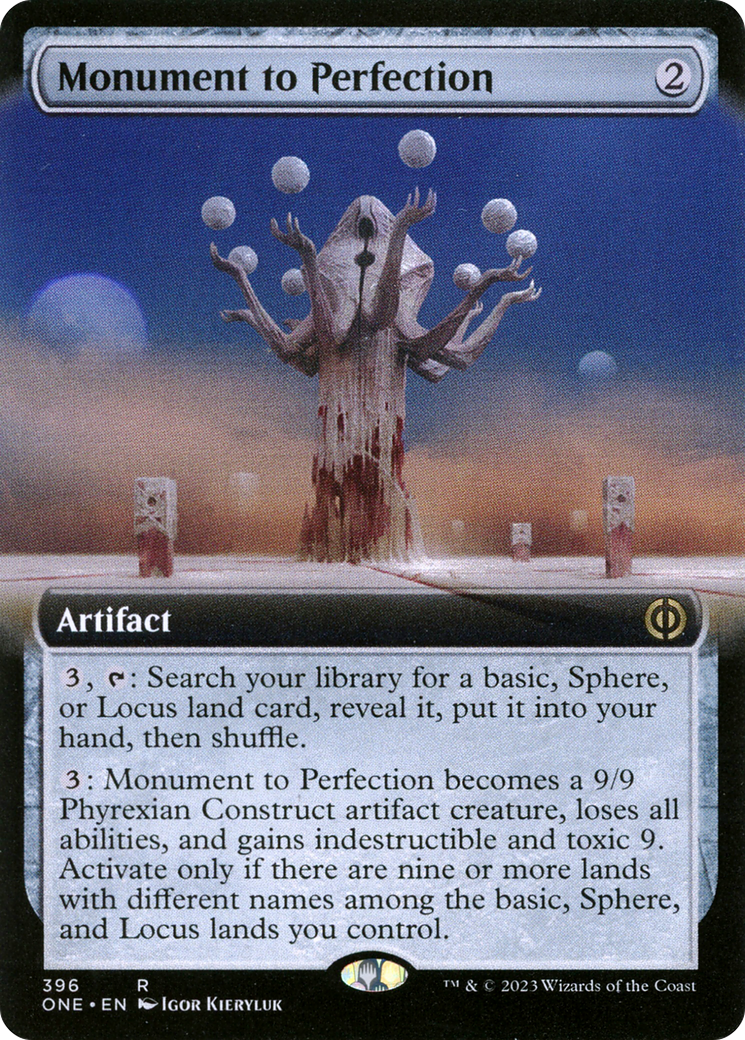Monument to Perfection (Extended Art) [Phyrexia: All Will Be One] | Silver Goblin