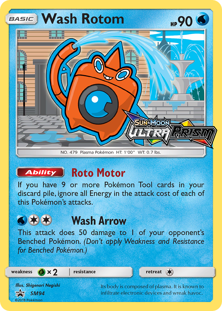 Wash Rotom (SM94) [Sun & Moon: Black Star Promos] | Silver Goblin