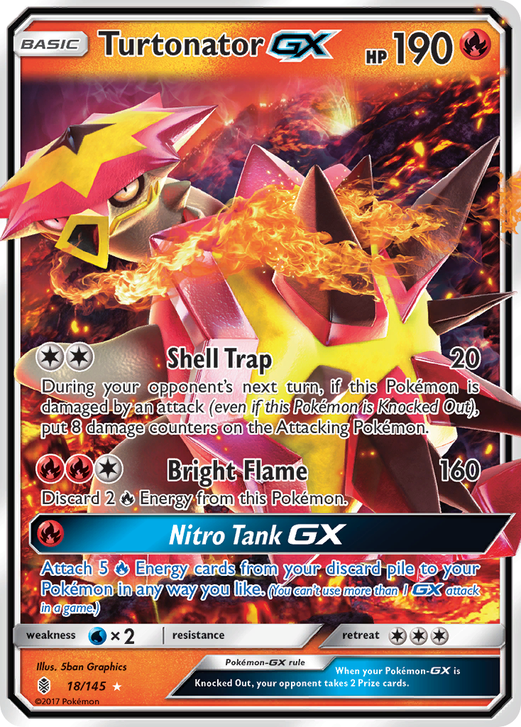 Turtonator GX (18/145) [Sun & Moon: Guardians Rising] | Silver Goblin