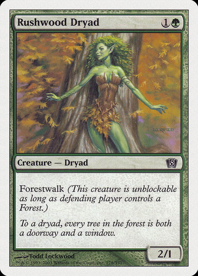 Rushwood Dryad [Eighth Edition] | Silver Goblin