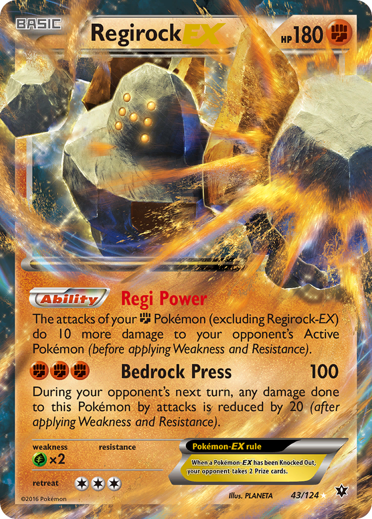 Regirock EX (43/124) [XY: Fates Collide] | Silver Goblin