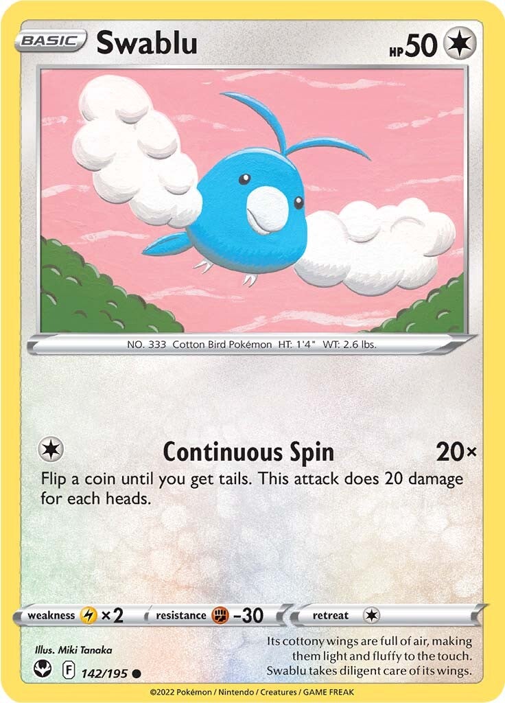 Swablu (142/195) [Sword & Shield: Silver Tempest] | Silver Goblin