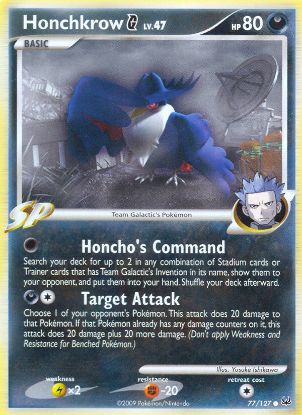 Honchkrow G (77/127) [Platinum: Base Set] | Silver Goblin