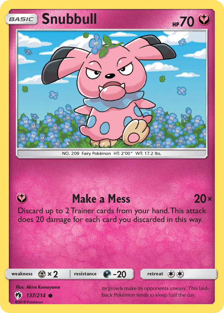 Snubbull (137/214) [Sun & Moon: Lost Thunder] | Silver Goblin