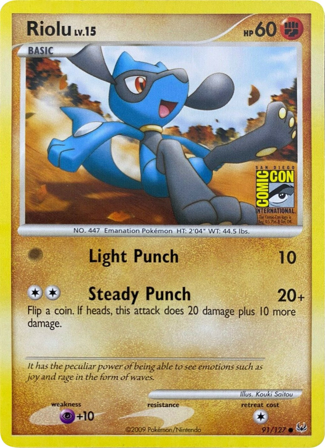 Riolu (91/127) (SDCC 2009) [Platinum: Base Set] | Silver Goblin