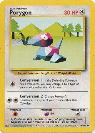 Porygon (39/102) [Base Set Unlimited] | Silver Goblin