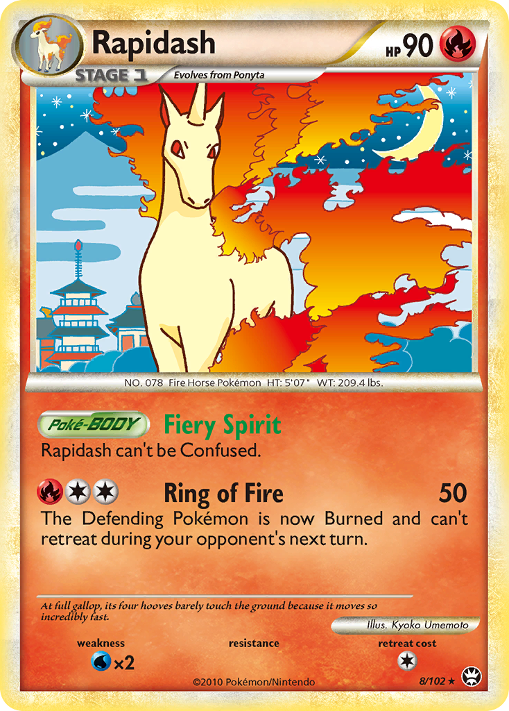 Rapidash (8/102) [HeartGold & SoulSilver: Triumphant] | Silver Goblin