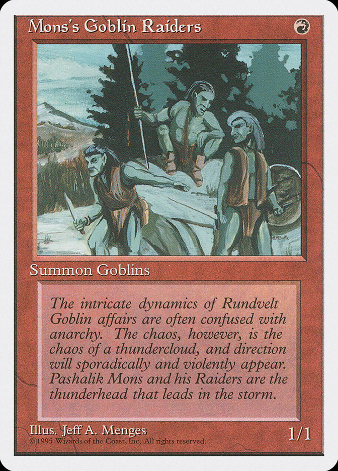 Mons's Goblin Raiders [Fourth Edition] | Silver Goblin