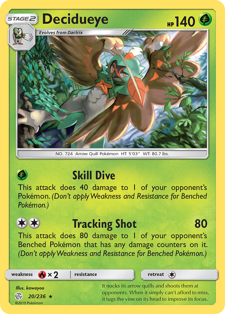 Decidueye (20/236) [Sun & Moon: Cosmic Eclipse] | Silver Goblin