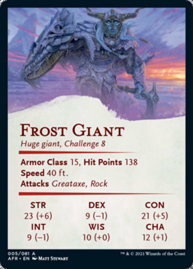 Frost Giant Art Card [Dungeons & Dragons: Adventures in the Forgotten Realms Art Series] | Silver Goblin