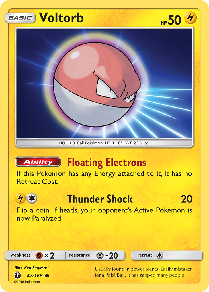 Voltorb (47/168) [Sun & Moon: Celestial Storm] | Silver Goblin