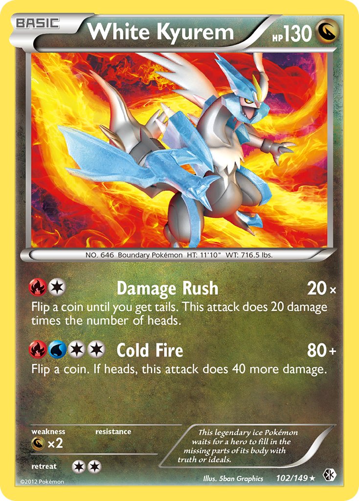 White Kyurem (102/149) (Theme Deck Exclusive) [Black & White: Boundaries Crossed] | Silver Goblin