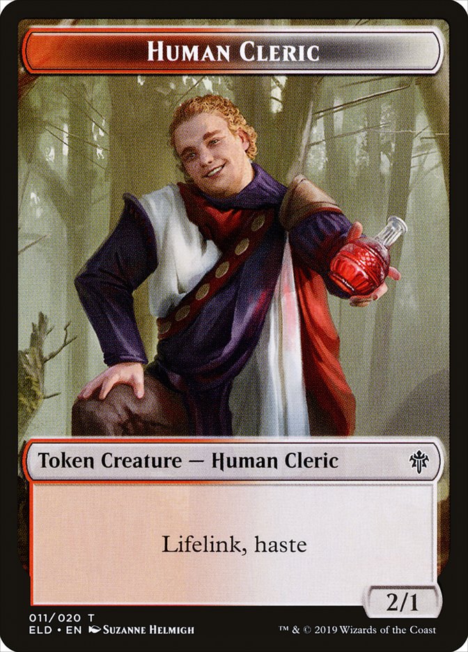 Human Cleric Token [Throne of Eldraine Tokens] | Silver Goblin