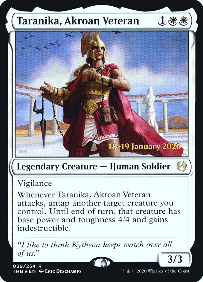 Taranika, Akroan Veteran [Theros Beyond Death Prerelease Promos] | Silver Goblin