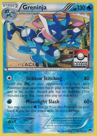 Greninja (40/122) (League Promo 3rd Place) [XY: BREAKpoint] | Silver Goblin