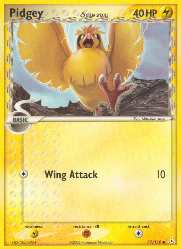 Pidgey (77/110) (Delta Species) [EX: Holon Phantoms] | Silver Goblin