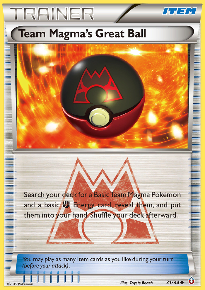 Team Magma's Great Ball (31/34) [XY: Double Crisis] | Silver Goblin