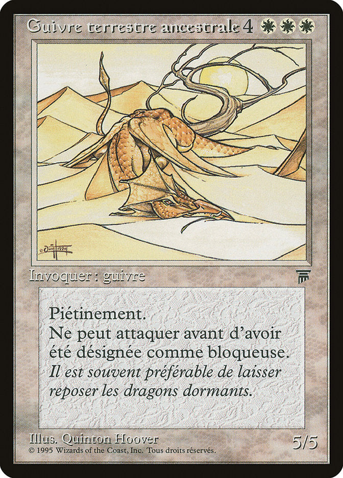 Elder Land Wurm (French) - "Guivre terrestre ancestorale" [Renaissance] | Silver Goblin