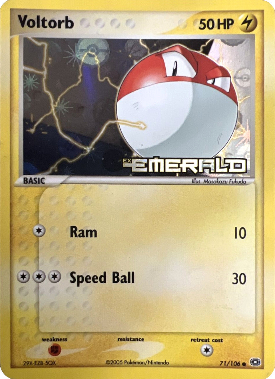 Voltorb (71/106) (Stamped) [EX: Emerald] | Silver Goblin