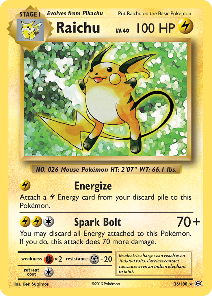 Raichu (36/108) [XY: Evolutions] | Silver Goblin