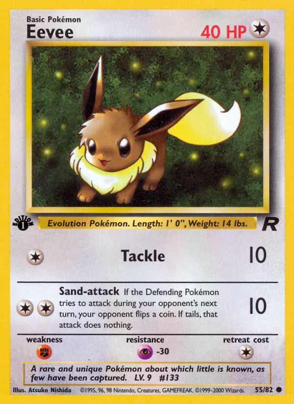 Eevee (55/82) [Team Rocket 1st Edition] | Silver Goblin