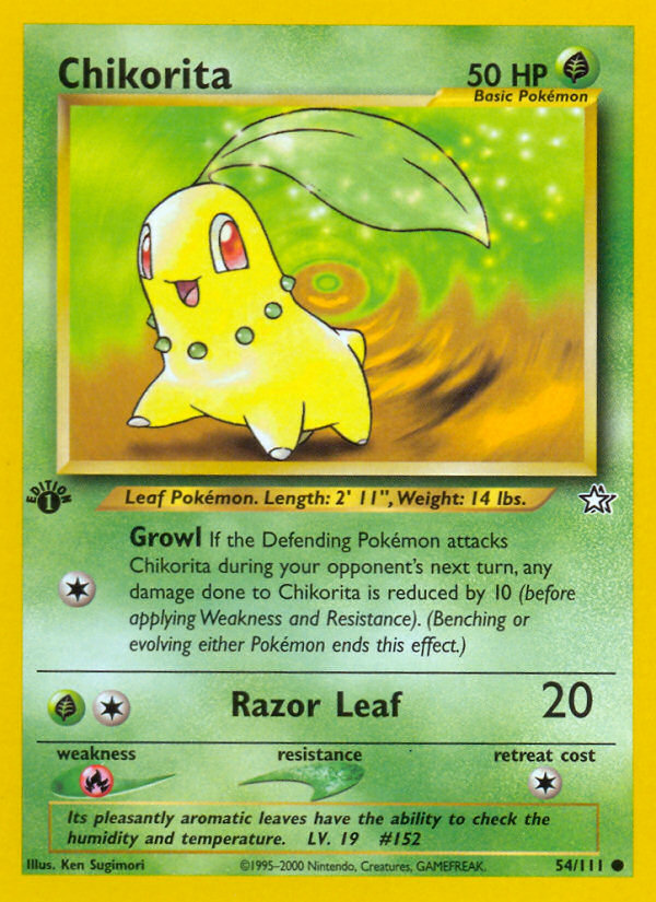 Chikorita (54/111) [Neo Genesis 1st Edition] | Silver Goblin