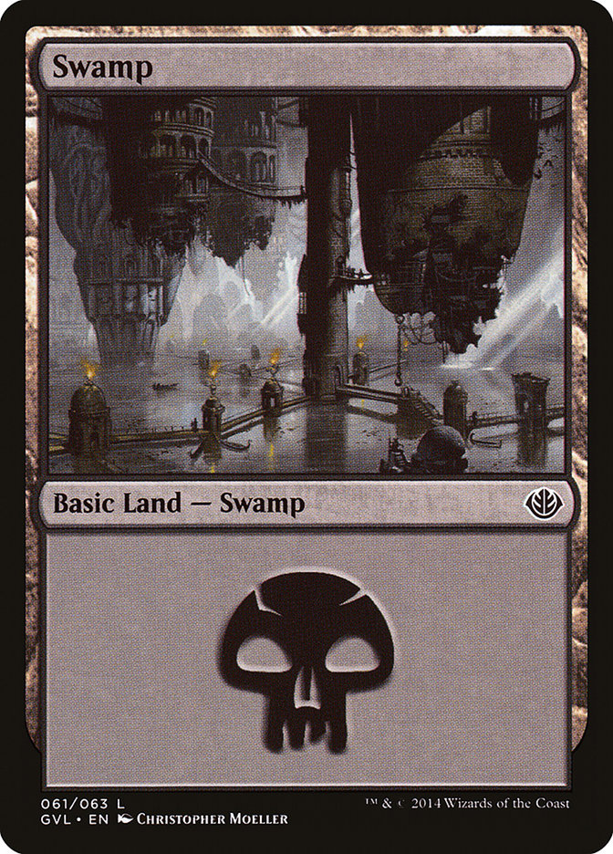 Swamp (61) (Garruk vs. Liliana) [Duel Decks Anthology] | Silver Goblin