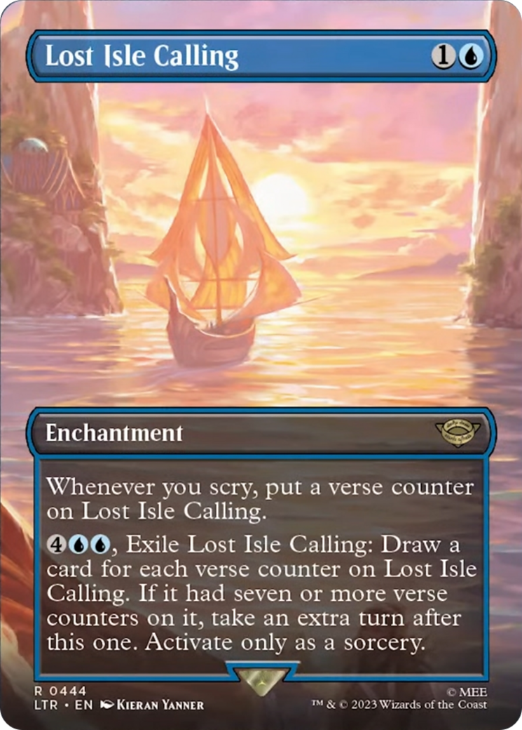 Lost Isle Calling (Borderless Alternate Art) [The Lord of the Rings: Tales of Middle-Earth] | Silver Goblin