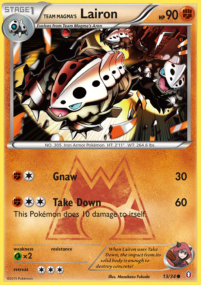 Team Magma's Lairon (13/34) [XY: Double Crisis] | Silver Goblin