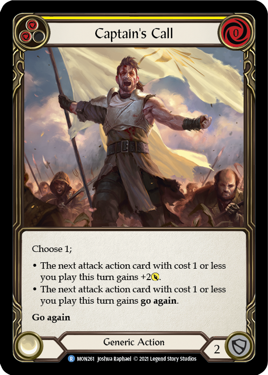 Captain's Call (Yellow) [MON261] (Monarch)  1st Edition Normal | Silver Goblin