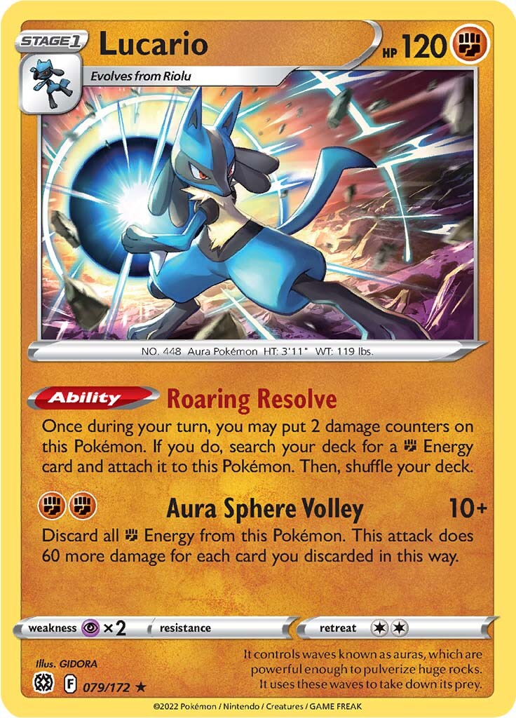 Lucario (079/172) (Theme Deck Exclusive) [Sword & Shield: Brilliant Stars] | Silver Goblin