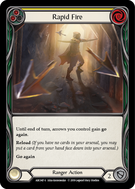 Rapid Fire [ARC047-S] (Arcane Rising)  1st Edition Rainbow Foil | Silver Goblin