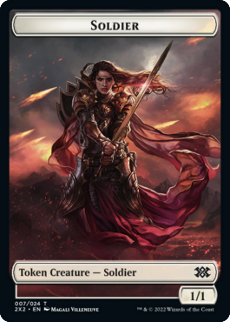 Spider // Soldier Double-Sided Token [Double Masters 2022 Tokens] | Silver Goblin