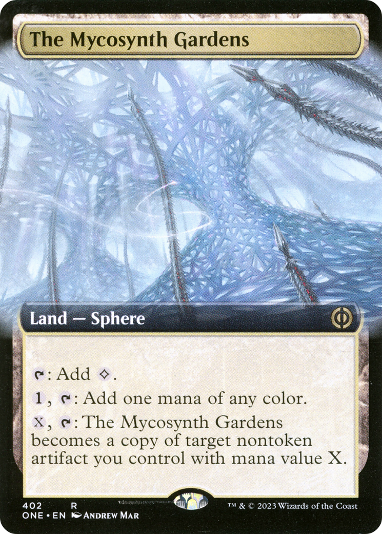The Mycosynth Gardens (Extended Art) [Phyrexia: All Will Be One] | Silver Goblin