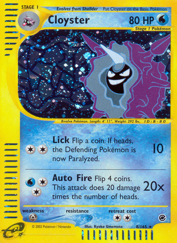 Cloyster (8/165) [Expedition: Base Set] | Silver Goblin