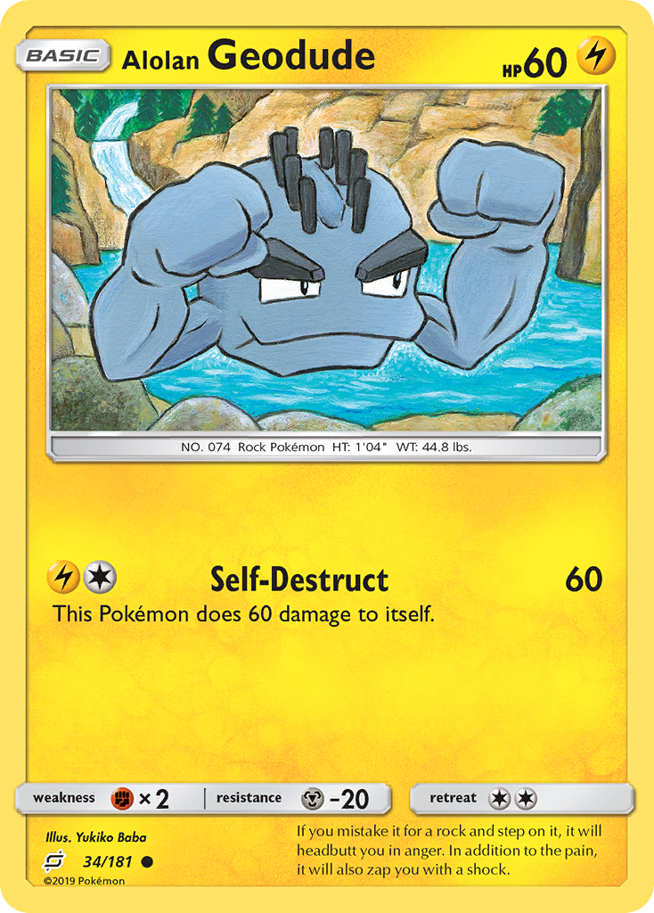 Alolan Geodude (34/181) [Sun & Moon: Team Up] | Silver Goblin