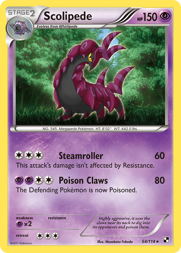 Scolipede (54/114) [Black & White: Base Set] | Silver Goblin